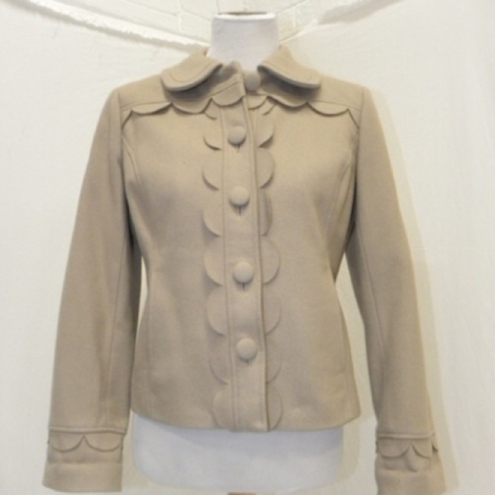 Boden wool scalloped jacket